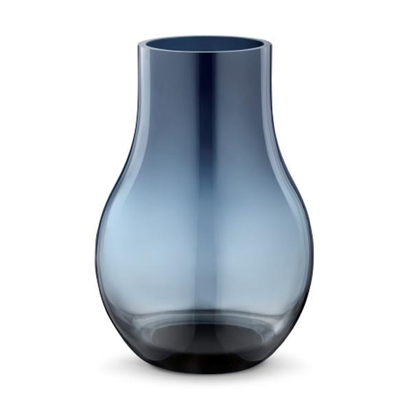 Bilde av afu glassvase blå liten, 21,6 cm