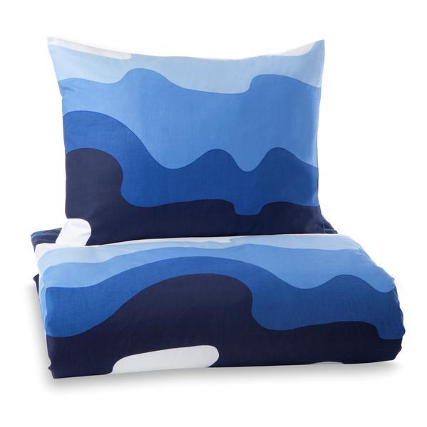 Bilde av Aalto sengesett blå-hvit